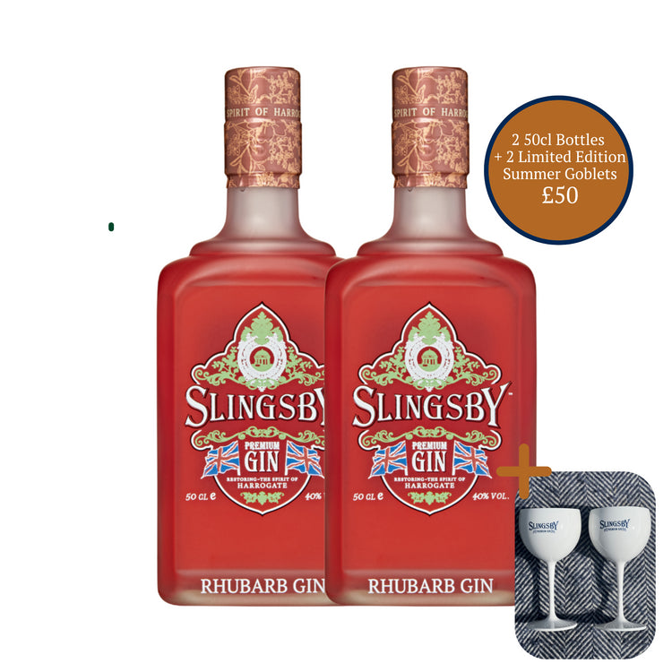 2 x Rhubarb 50cl PLUS 2 Summer Goblets for £50 : SUMMER PROMO