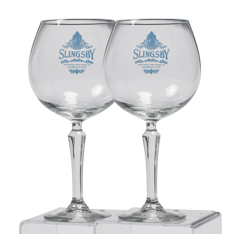 Two Slingsby Branded Goblets