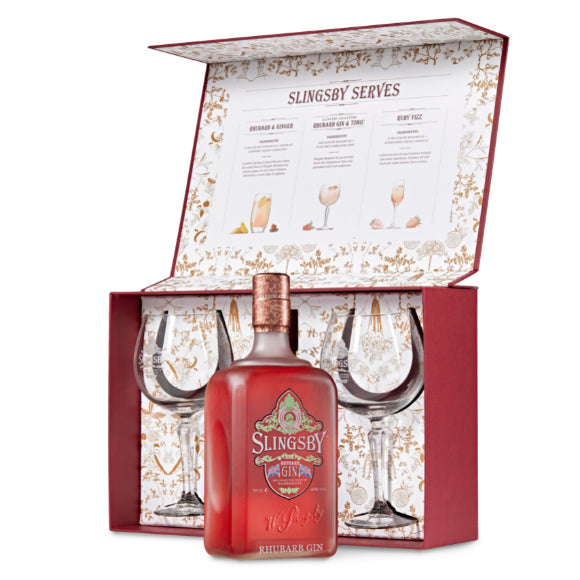 Slingsby Yorkshire Rhubarb Gin & Goblet Gift Set